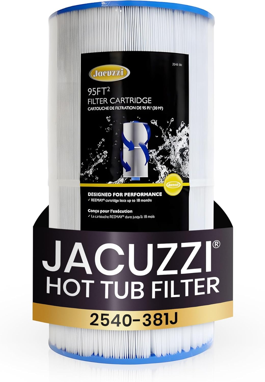 Jacuzzi® ProClear® 95 Sq Ft Filter Cartridge – Threaded HydroFilter for J‑200 Series (J‑230/J‑270/J‑280 – 2007+) – part #2540‑381J