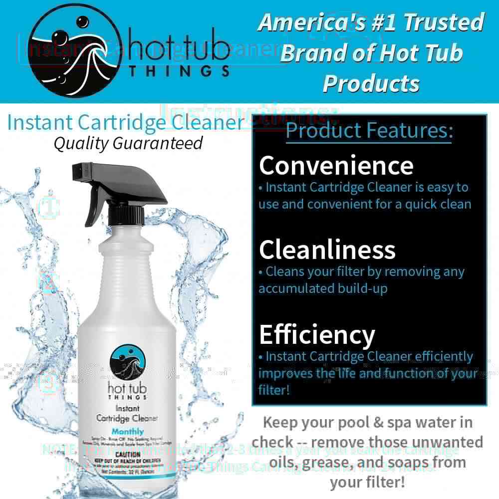 Hot Tub Things™ Instant Cartridge Cleaner - Spray-On Filter Cleaner (32 fl oz)