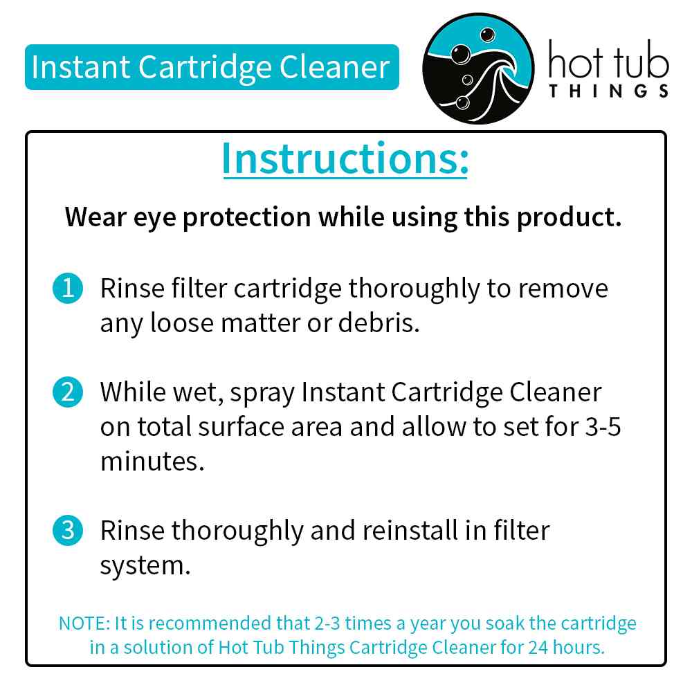 Hot Tub Things™ Instant Cartridge Cleaner - Spray-On Filter Cleaner (32 fl oz)