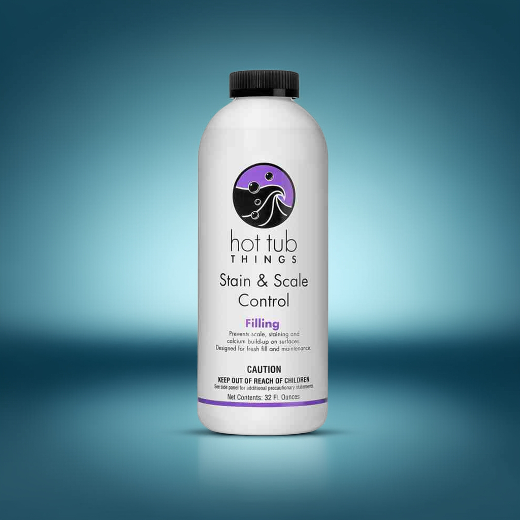 Hot Tub Things® Stain & Scale Control – 32 oz Spa Mineral Remover