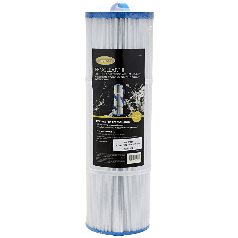 Jacuzzi® OEM 2540‑383J Filter Cartridge – 75 Sq Ft ProClear II Filter (J‑465/J‑470/J‑480 2006–2011) – part #2540‑383J