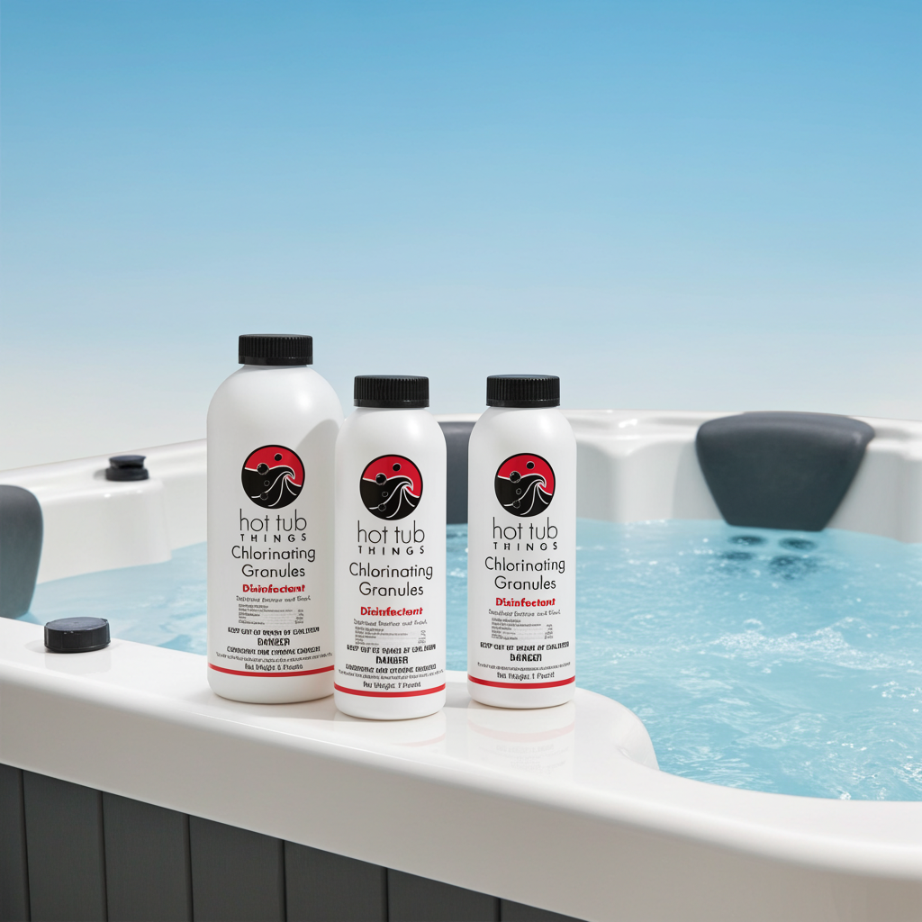 Gránulos clorantes Hot Tub Things®: desinfectante para spas y jacuzzis (1 lb / 2 lb / 5 lb) 