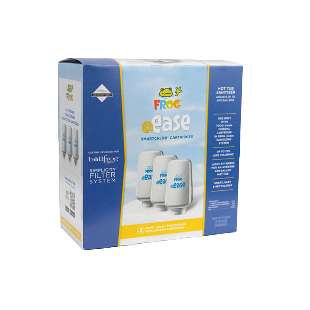 FROG® @ease SmartChlor® Cartridge 3‑Pack for Bullfrog® Spas – Simplicity® Series (2019+) – part #10-01062