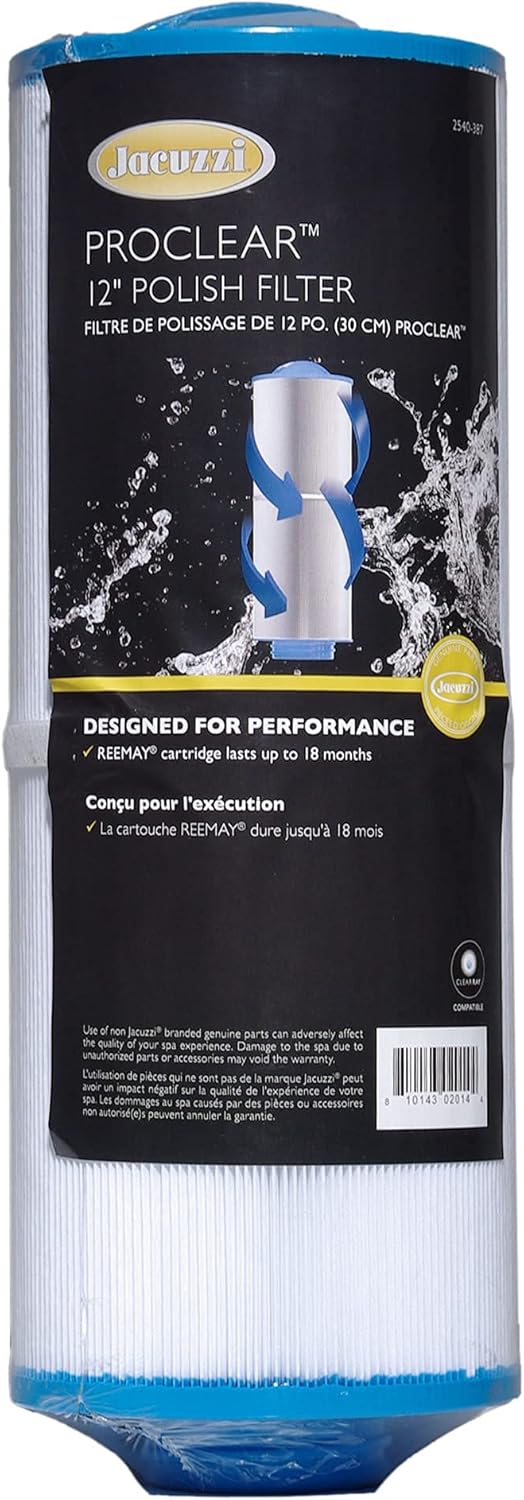 Jacuzzi® ProClear® II 35 Sq Ft Filter Cartridge – Threaded HydroFilter (2009–2012 J‑465/J‑470/J‑480) – part #2540‑387