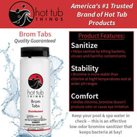 Thumbnail for Hot Tub Things® Bromine Tablets for Spas – 1.5 lb, Low-Odor Sanitizer