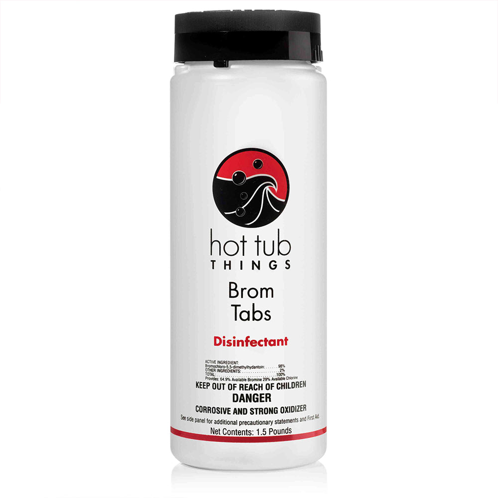 Hot Tub Things® Bromine Tablets for Spas – 1.5 lb, Low-Odor Sanitizer