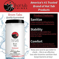 Thumbnail for Hot Tub Things® Bromine Tablets – 5 lb Spa Sanitizer