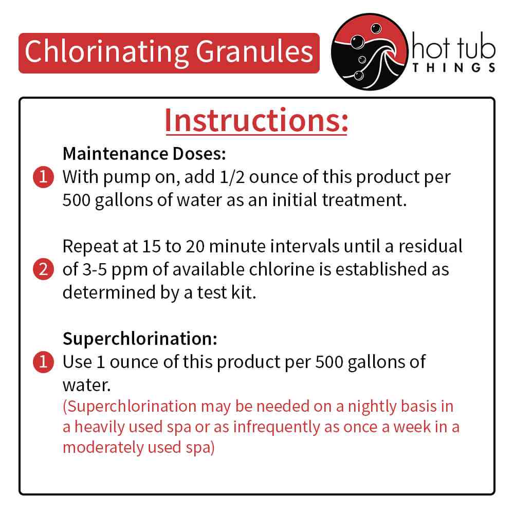 Hot Tub Things Chlorinating Granules – 5 lb Spa & Hot Tub Sanitizer