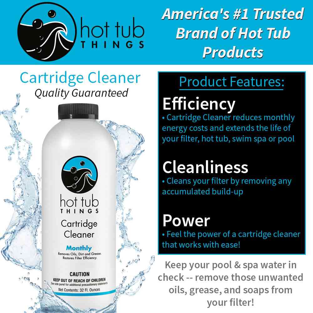 Hot Tub Things® Cartridge Cleaner – Deep-Soak Filter Cleaner 32 oz