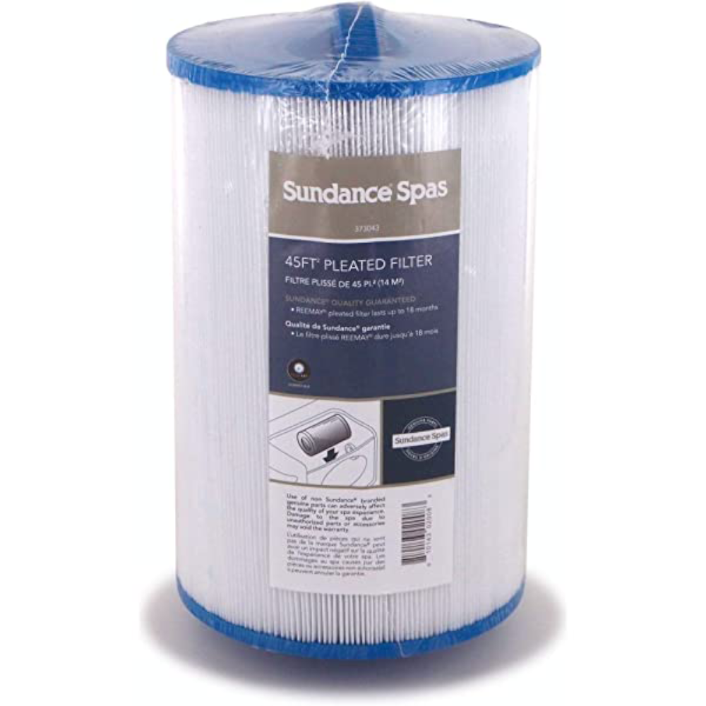 Sundance® 45 Sq Ft Pleated Filter Cartridge – 6″ × 9⅛″ MPT Pleated Filter (2007–2014 680 Series) – part #373043S