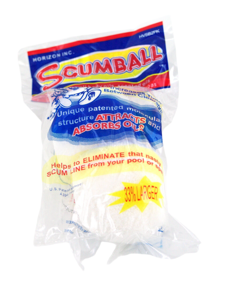 SCUMBALLS® Oil Absorbing Sponge (2 Pack) – Floating Scum Eliminator for Hot Tubs