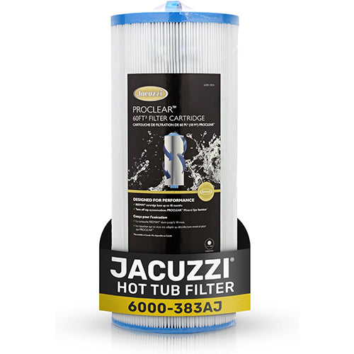 Jacuzzi® ProClear® 60 Sq Ft Filter Cartridge – 15.45″ HydroFilter with Twist‑Off Cap (2002+ J‑300/J‑400/J‑500/LX) – part #6000‑383AJ