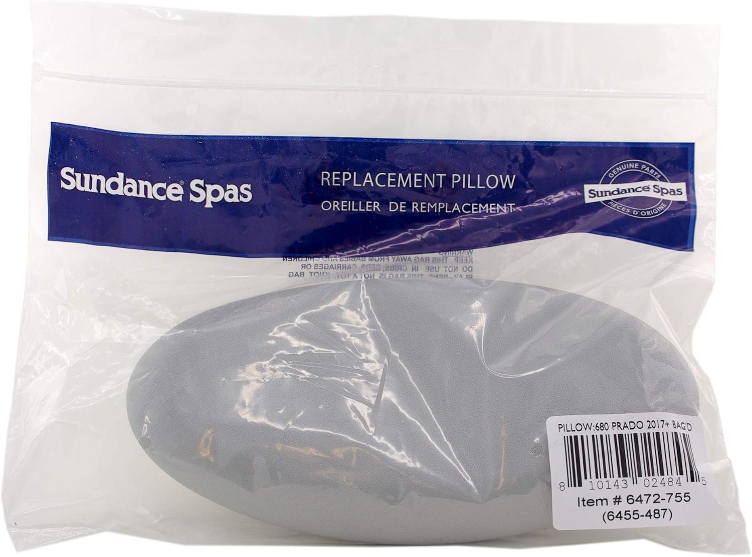 Sundance® 680 Series Spa Pillow (Alicia/Prado, 2019–Present) – Snap-In Headrest – part #6472‑755
