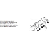 Thumbnail for Sundance® 780 Series Spa Pillow – OEM Chevron Gray (2005–2007) – Part #6472‑968