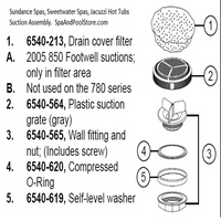 Thumbnail for Jacuzzi® Filter Drain Cover Mesh Bag – 5″ Elastic Mesh Debris Trap (#6540‑213)