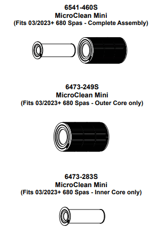 Sundance® MicroClean Mini Filter Assembly (Compatible with 680 Series Spas) – part #6541‑460S