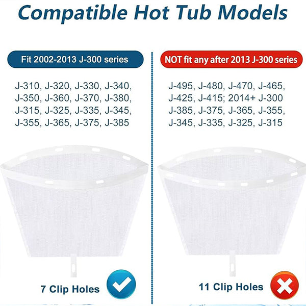 Jacuzzi® ProClarity Mesh Skimmer Debris Bag – 7‑Hole for J‑LX / J‑300 Series | Part #6570‑392