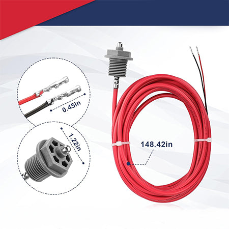 Jacuzzi® Temperature Sensor – 12′ Cable w/ Box-End Connector – Replaces 6600‑105/134/138 – Part #6600‑167