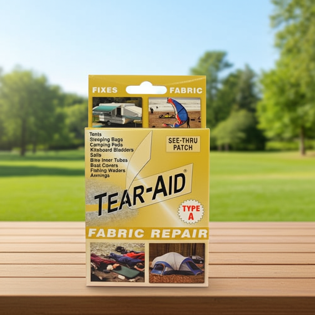 TEAR-AID® Type A Fabric Repair Kit – Clear Patches for Hot Tub Covers & Spa Equipment