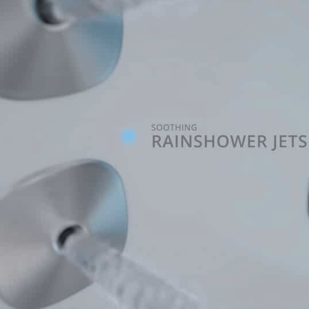 Bullfrog 213 RainShower Pearl Jetpak in Brushed Stainless-Steel Grey