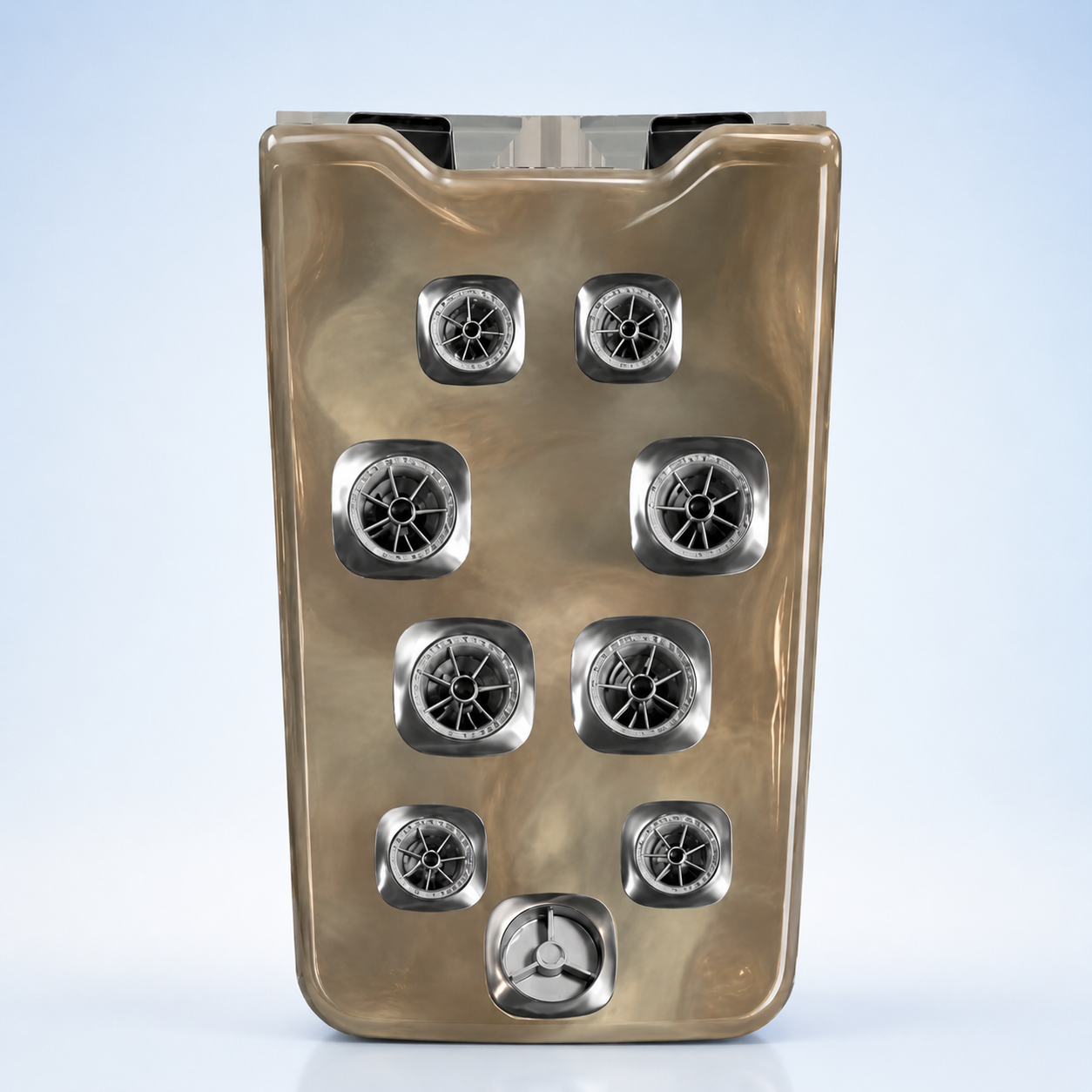 Bullfrog 214 AcuTherapy Sunset Jetpak in Brushed Stainless-Steel Grey