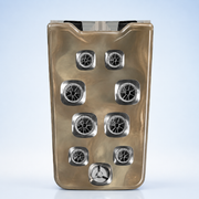 Bullfrog 214 AcuTherapy Sunset Jetpak in Brushed Stainless-Steel Grey