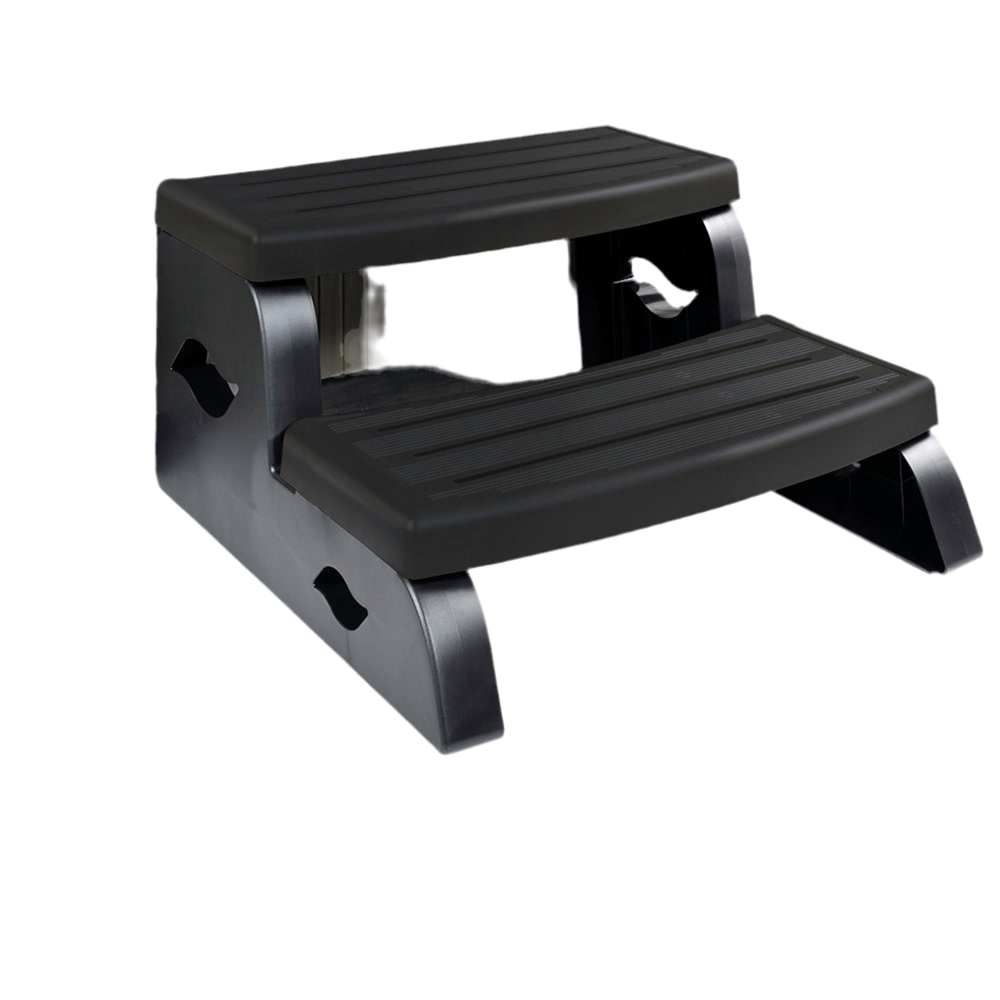 DuraStep II Spa Step, Black – 15"H × 27"W × 26"D – part #DS II‑BLK