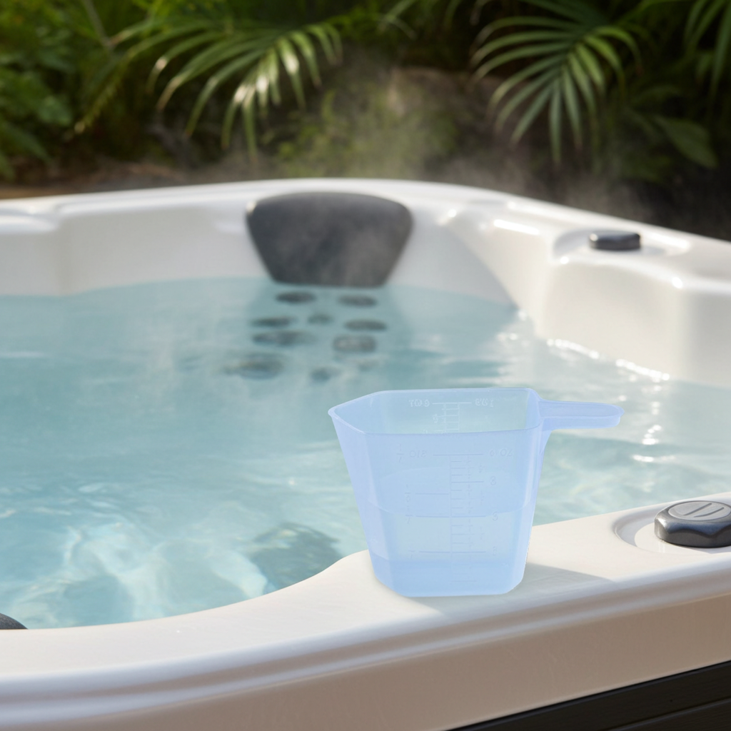 Taza medidora de 4 oz: pico vertedor fácil, dosificación precisa de productos químicos 