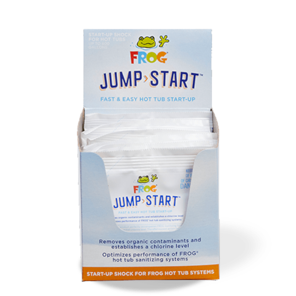 FROG Jump Start for Hot Tubs - Start-Up Chlorine Shock Removes Organic Contaminants & Establishes Chlorine Level - Hot Tub Set Up & Treatment - 12 Pack