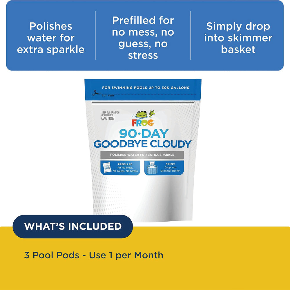 FROG® 90‑Day GoodBye Cloudy™ – Pool Clarifier Pods (Up to 30 k gal) – part #01‑10‑7010