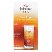 Leisure Time® Chlorine & Bromine Test Strips – 4‑in‑1 Spa Water Test Kit (50 Strips)