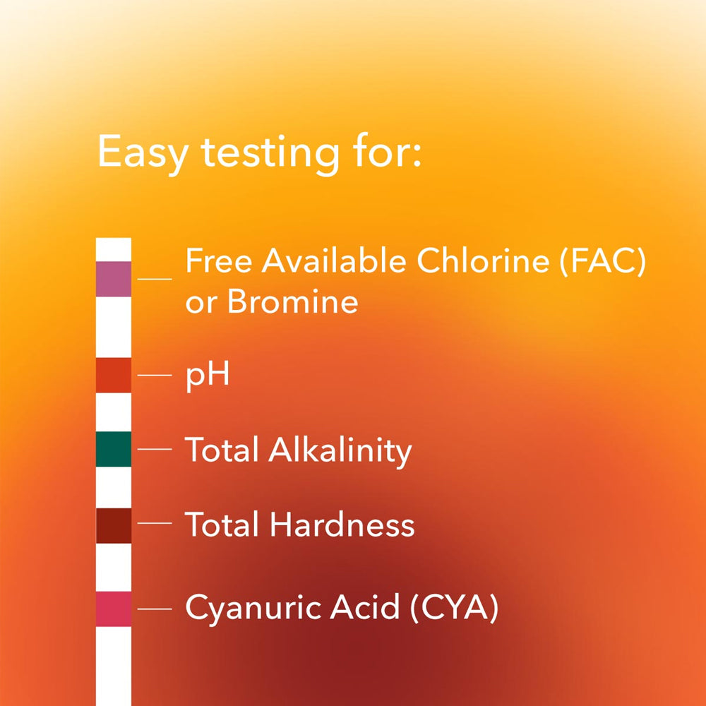 Leisure Time® Chlorine & Bromine Test Strips – 4‑in‑1 Spa Water Test Kit (50 Strips)
