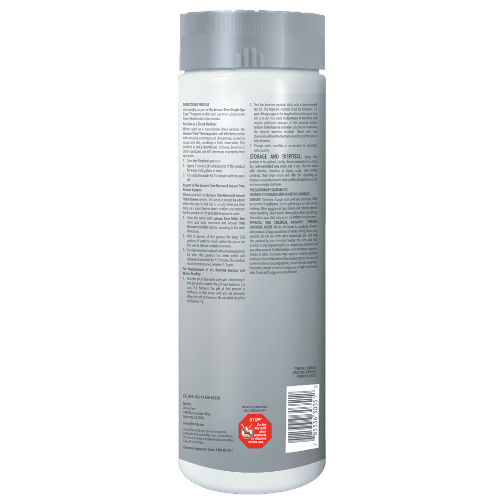 Leisure Time® Renew® Granular (2.2 lb) – Non-Chlorine Shock Oxidizer