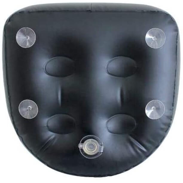 Life Spa Booster Seat – Black Inflatable Spa Cushion with Suction Cups