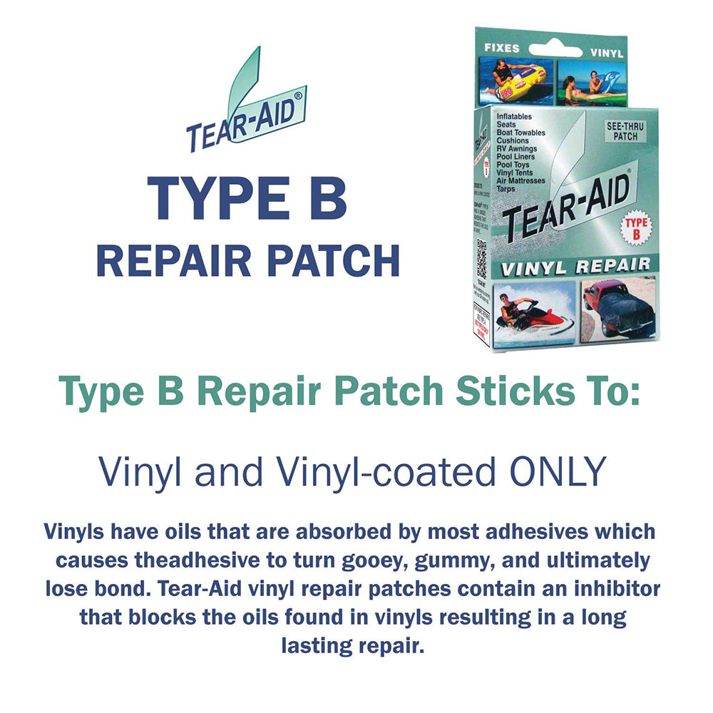 TEAR-AID® Type B Repair Patch – Vinyl Spa & Pool Liner Kit