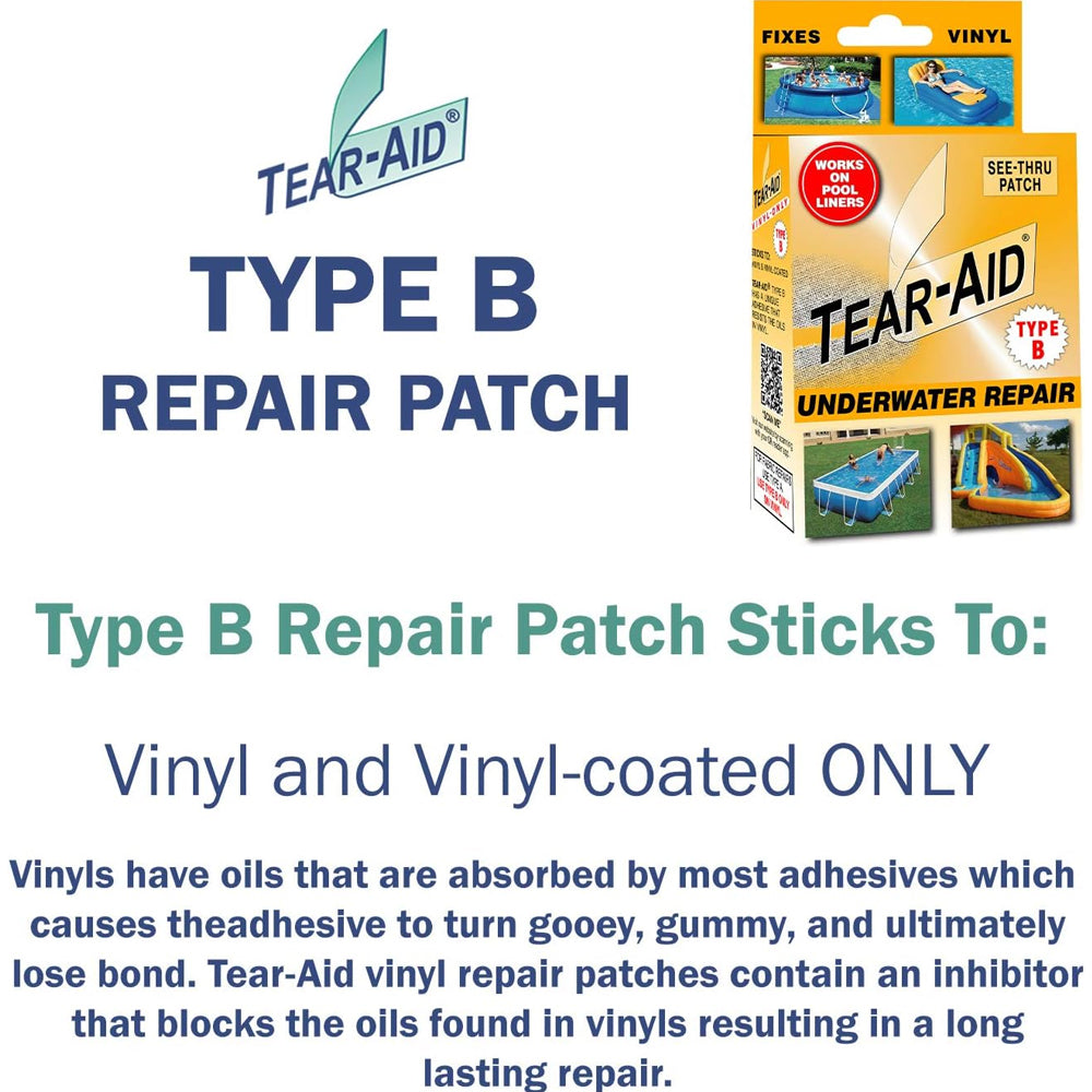 TEAR‑AID® Repair Patch: Fabric Type B (Underwater)