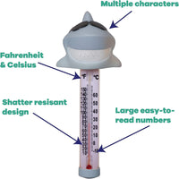 Thumbnail for GAME® Shark Floating Thermometer – Pool & Spa Water Temperature Reader