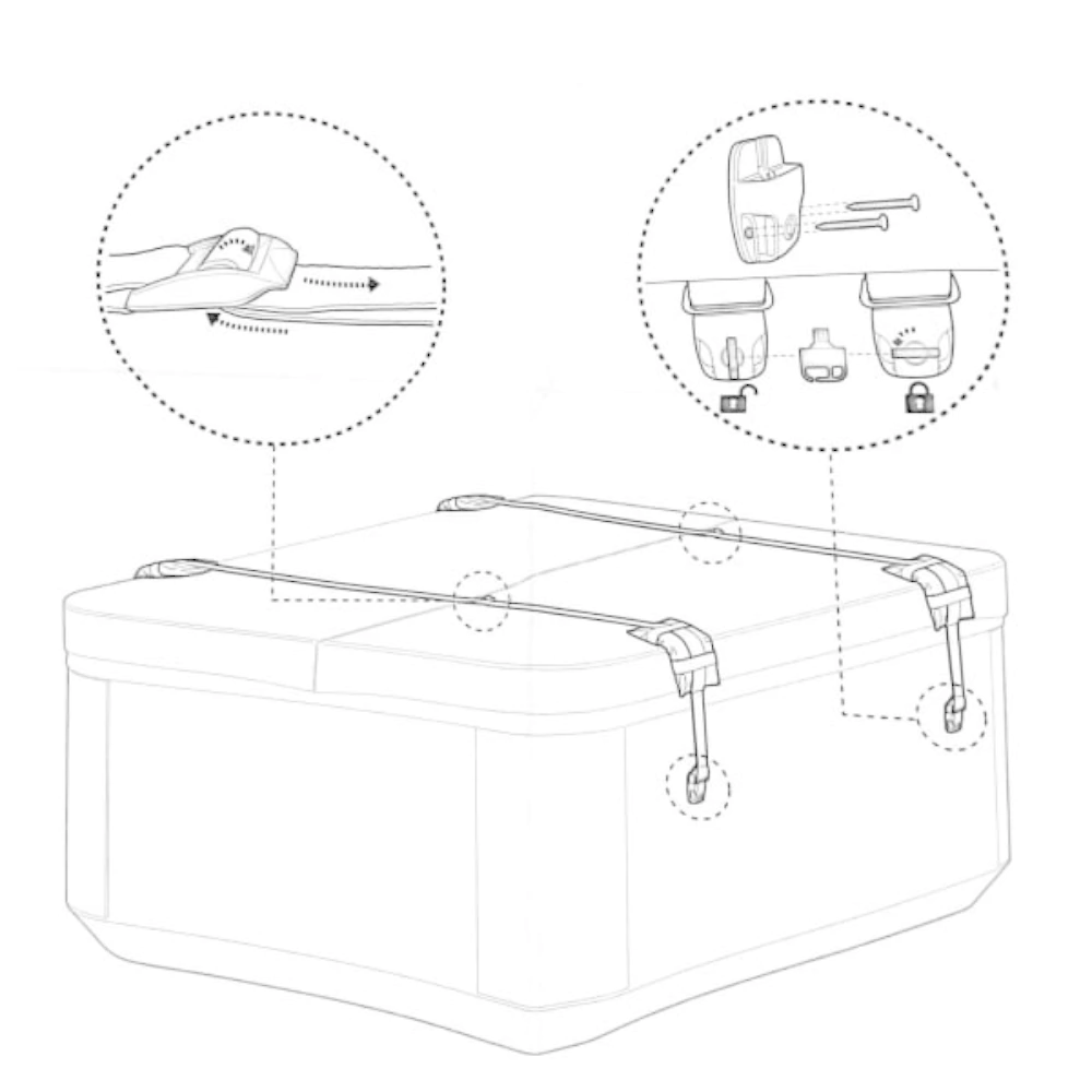 High Duty Hot Tub Wind Straps – Set of 2 (92–136″ Adjustable)