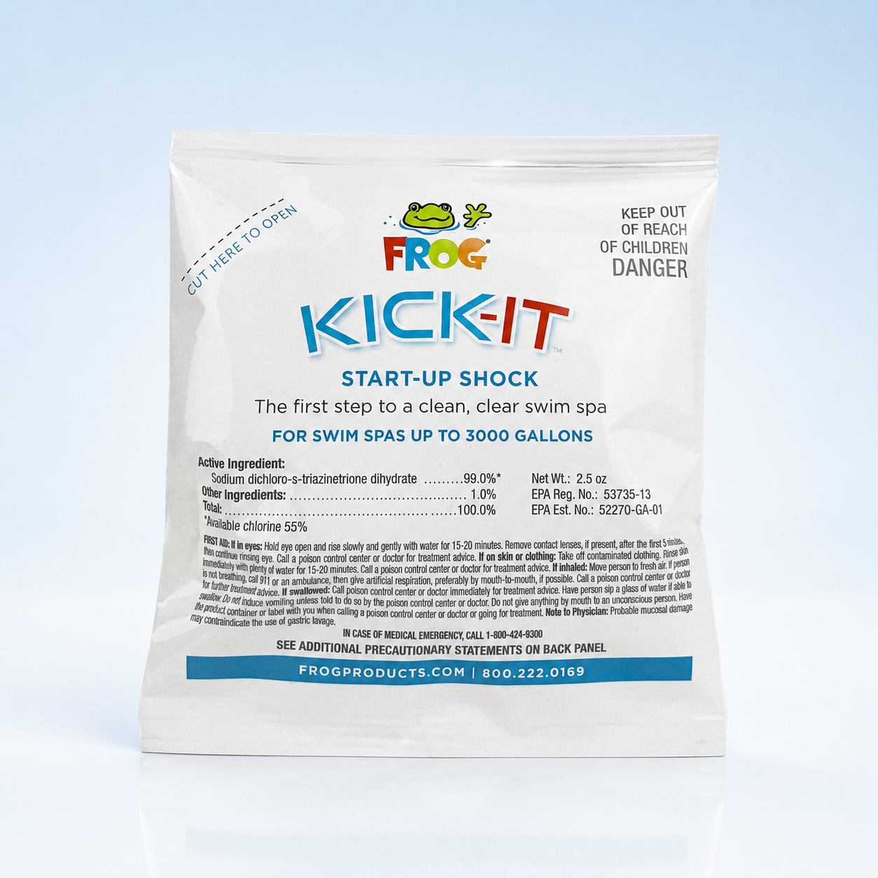 FROG Kick-It Start Up Shock – Fast-Acting Hot Tub Startup Treatment