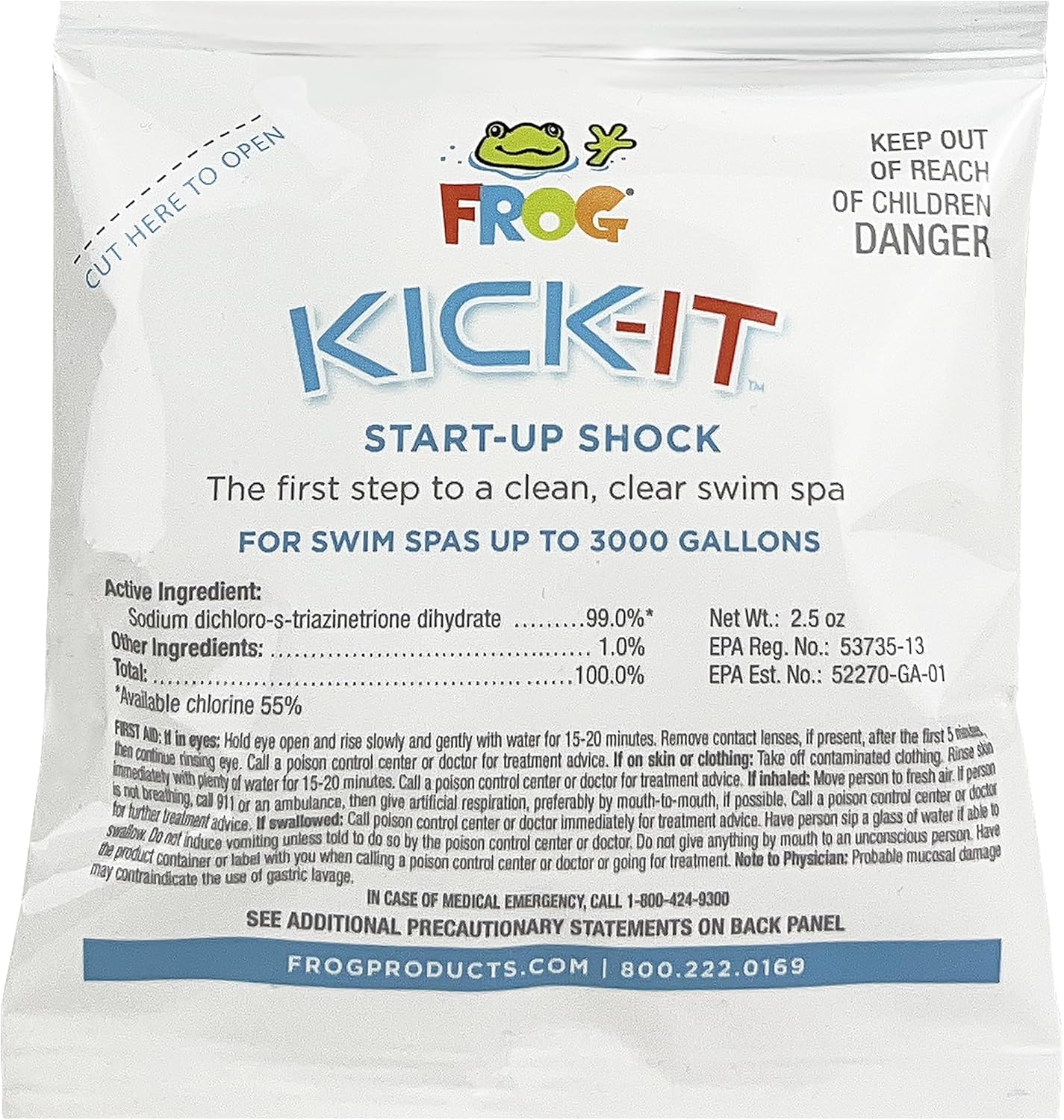FROG Kick-It Start Up Shock – Fast-Acting Hot Tub Startup Treatment