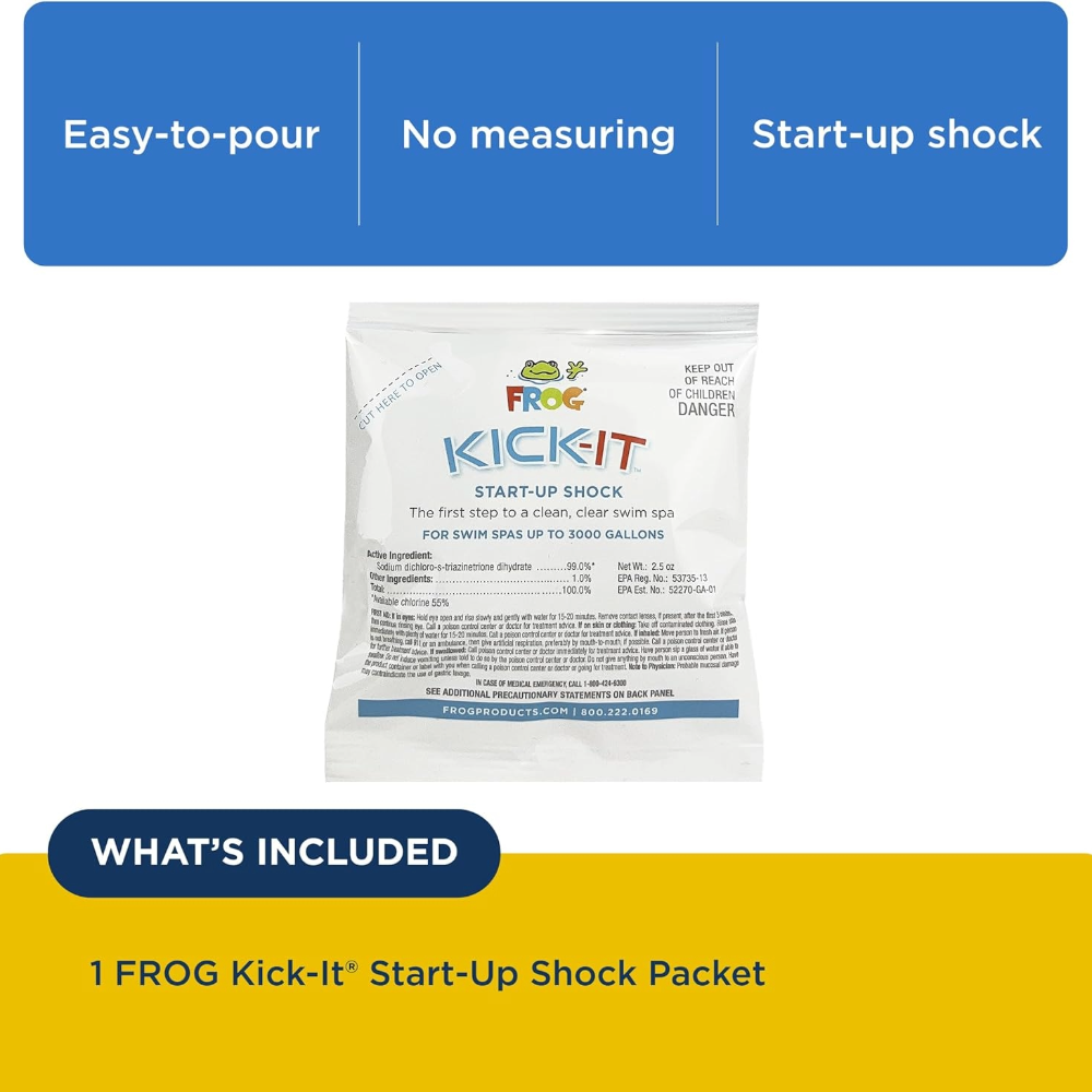 FROG Kick-It Start Up Shock – Fast-Acting Hot Tub Startup Treatment