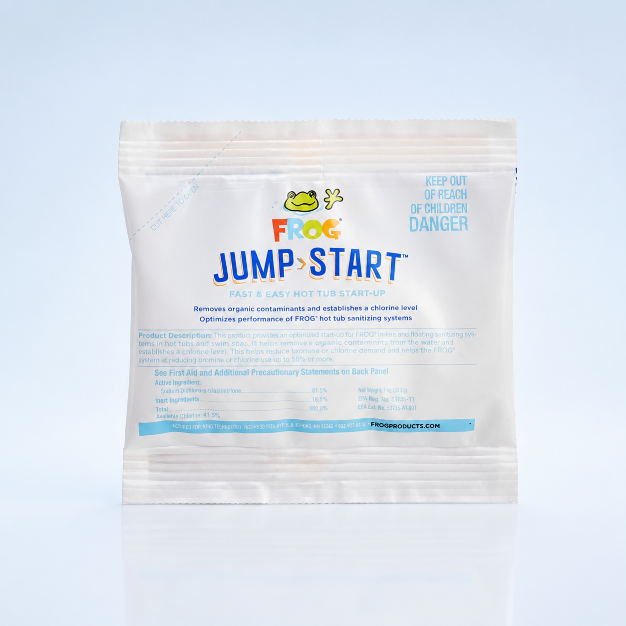 FROG® Jump Start Start-Up Chlorine Shock - 2 oz Packet (12-Pack)
