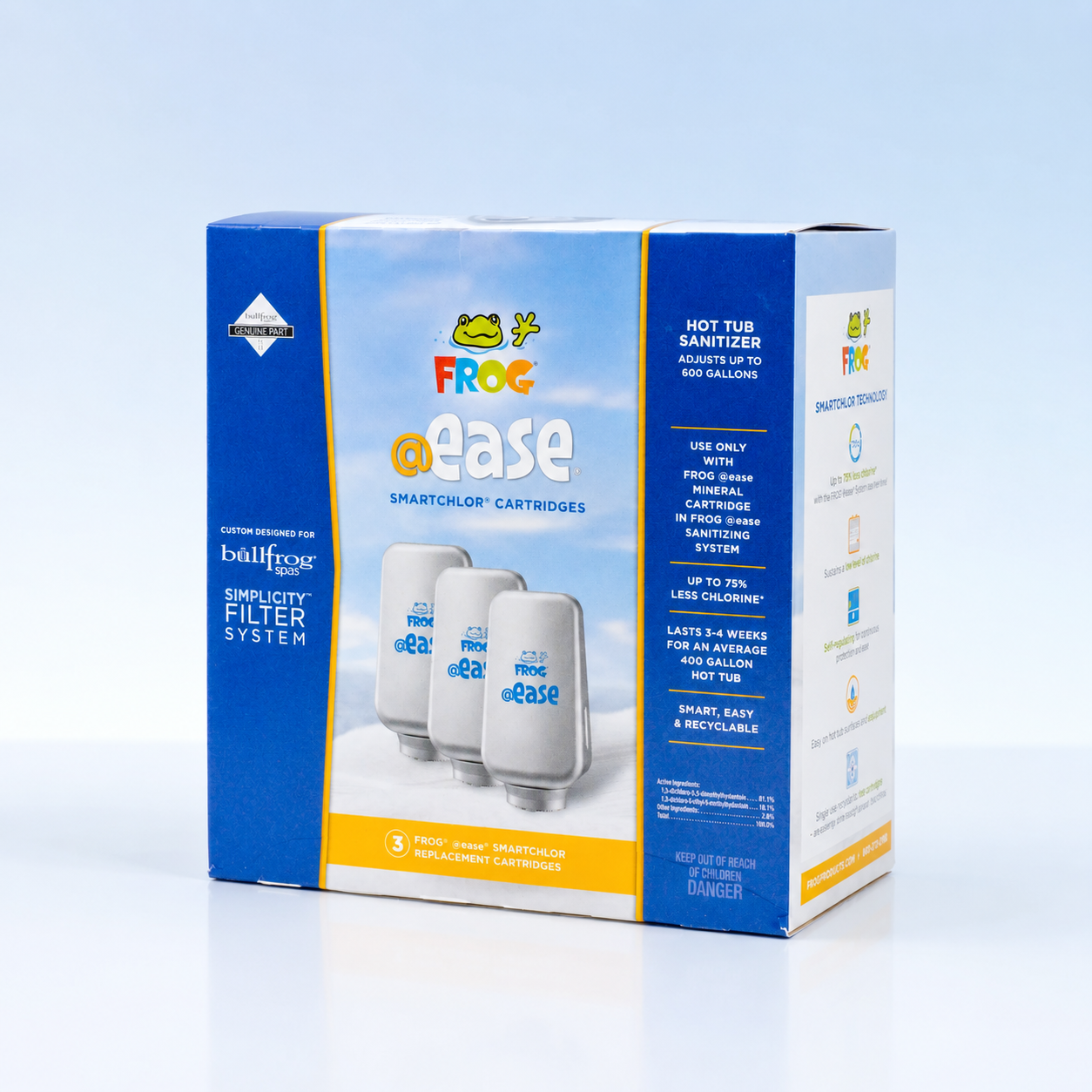 FROG® @ease® Smartchlor® Cartridge 3-Pack for Bullfrog® Spas – Simplicity® Series