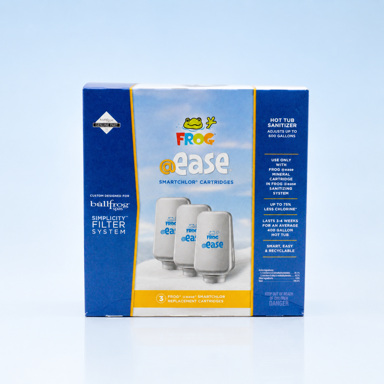 FROG® @ease® Smartchlor® Cartridge 3-Pack for Bullfrog® Spas – Simplicity® Series