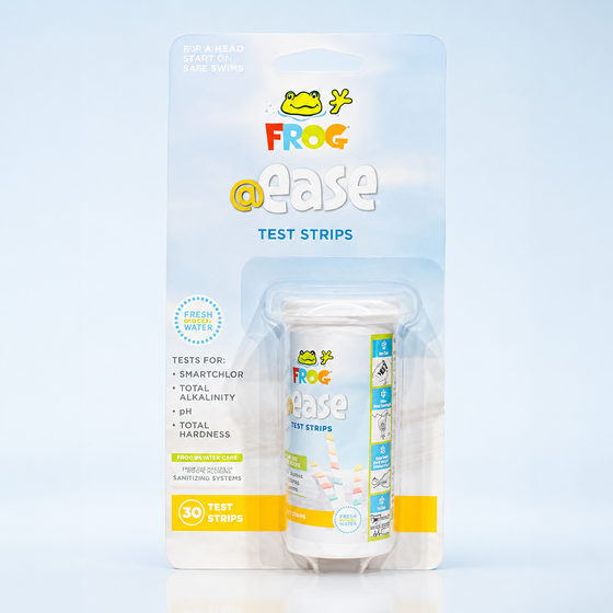 Tiras de prueba FROG @Ease para jacuzzis y spas de natación - Tira de prueba con indicador de salida para cartuchos FROG @Ease SmartChlor, pH, alcalinidad total y dureza total - 30 tiras de prueba 
