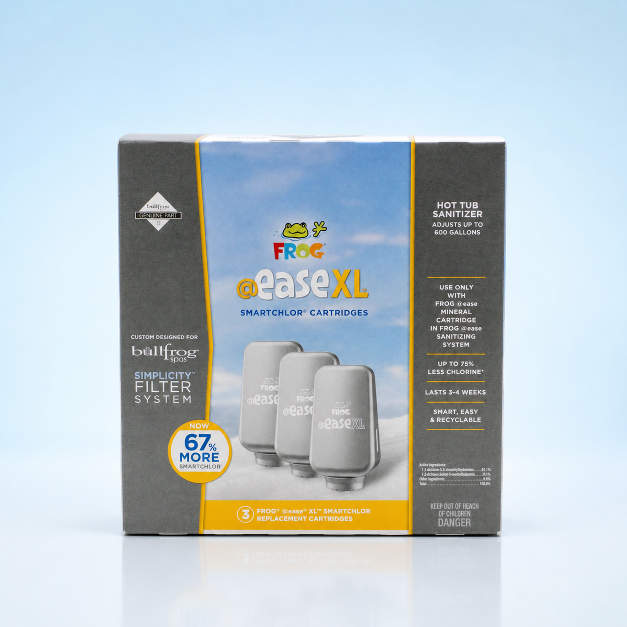 FROG® @ease® XL Smartchlor® Cartridge 3-Pack for Bullfrog® Spas – Simplicity Series
