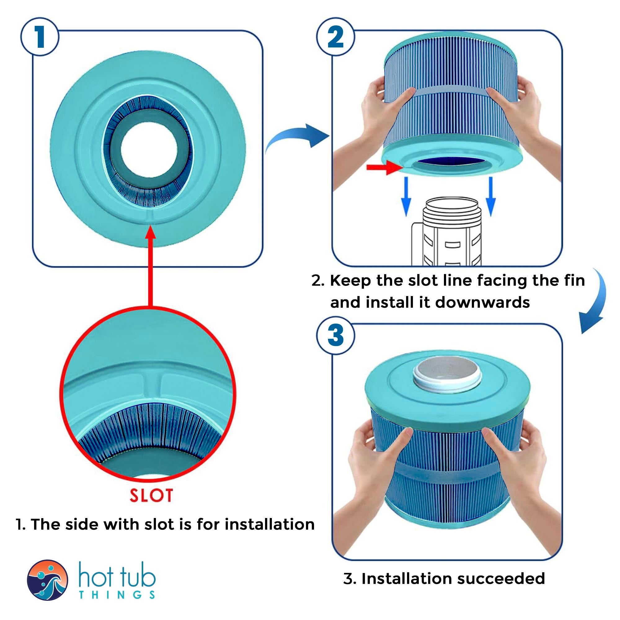 Filtro antimicrobiano Hot Tub Things® 282 (paquete de 2) – Reemplaza a Bullfrog® 10‑00282 – para la serie A/R/X (2018+) 