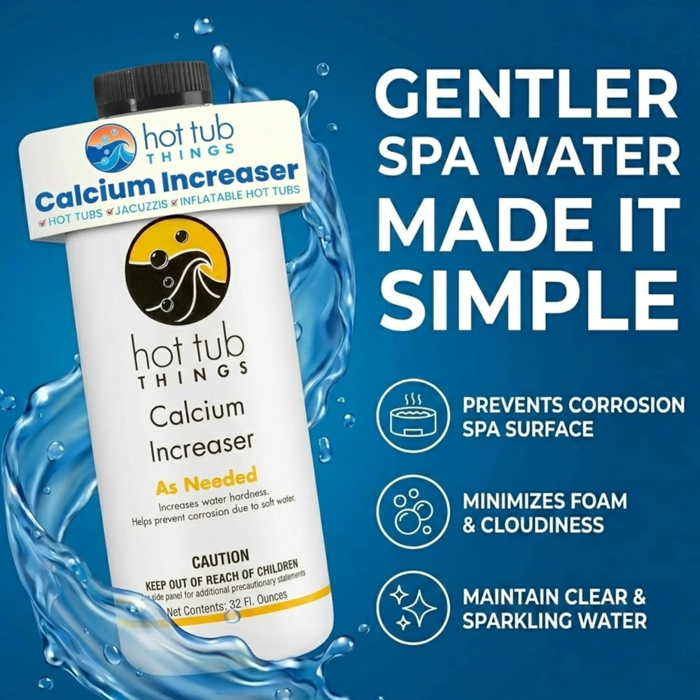 Hot Tub Things® Calcium Increaser – Professional Spa Hardness Booster (32 fl oz)