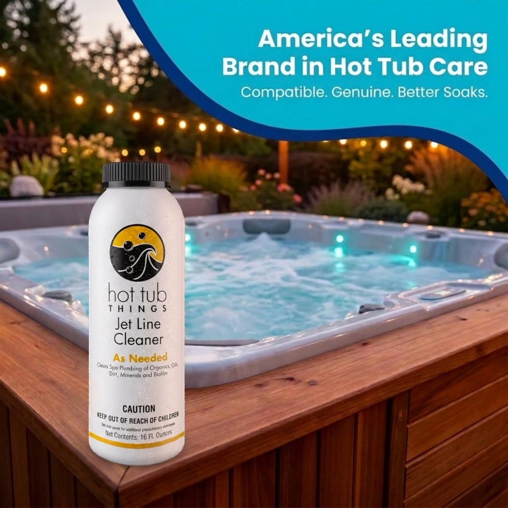 Hot Tub Things® Jet Line Cleaner – Professional Spa Plumbing System Cleaner (16 fl oz)