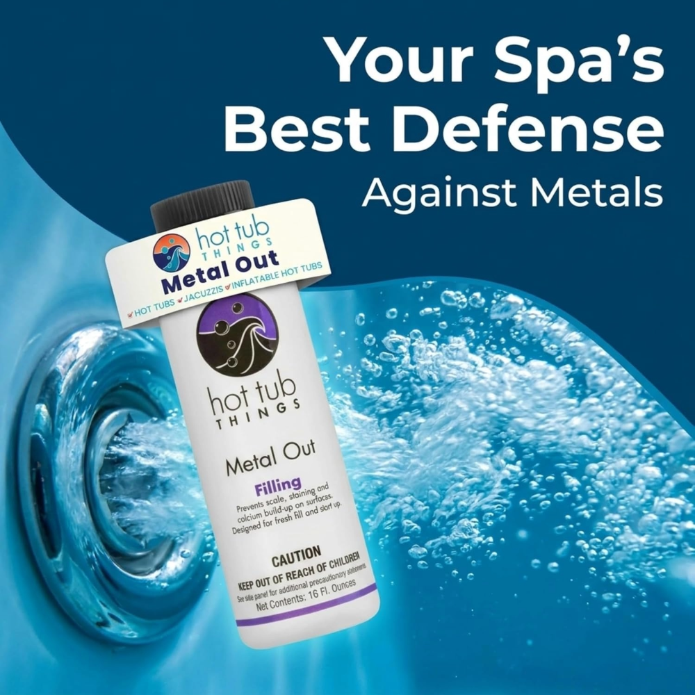 Hot Tub Things® Metal Out (16 fl oz) – Spa & Hot Tub Stain & Scale Preventer